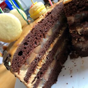 Schokoladen-Birnen-Walnuss Torte