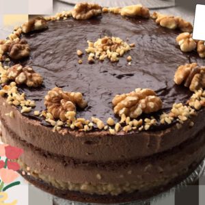 Schokoladen-Nuss Torte mit Rum